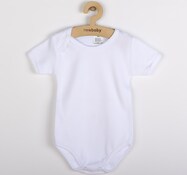 Luxusné bavlnené body krátky rukáv New Baby - biele 92 (18-24m)