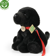 Labrador de pluș negru cu lesă 28 cm ECO-FRIENDLY