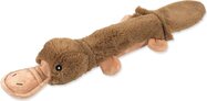 Hračka Dog Fantasy Recycled Toy kačka s PET fľašou pískacia so šuštiacim chvostom 55cm
