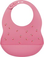 NATTOU Silikon-Lätzchen mit Verschluss rosa BPA-frei