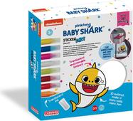 Adesivi per finestre e album da colorare Baby Shark con colori 25x26,5x5cm