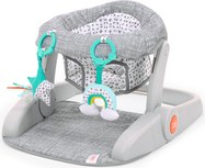 BRIGHT STARTS Siège d'apprentissage avec jouets prêt pour le voyage Learn-to-Sit™ Gris, 4m+