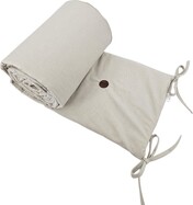 EKO Bettumrandung aus Baumwollsamt Light Beige 180cm