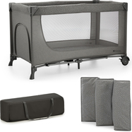 KINDERKRAFT Postieľka cestovná Joy 2 Dark grey