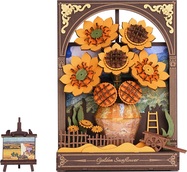 RoboTime 3D drevené puzzle Zlaté slnečnice
