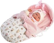 Llorens 73884 New born dievčatko - realistická bábika bábätko s celovinylovým telom