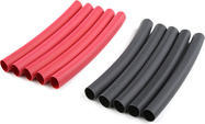 Zmršťovacia bužírka 6.4mm červená + čierna (10)
