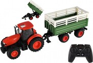 Traktor Zetor RC s vlekom plast 42cm 2,4GHz dobíjací pack + batéria so zvukom