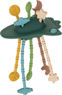 PETITE&amp;MARS Hračka silikónová senzorická Crazy rocket Misty Green 10m+