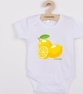 Detské body s potlačou New Baby Lemon - krátky rukáv 80 (9-12m)