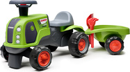 Falk Traktor Baby Claas mit Lenkrad, Hupe, Anhänger, Rechen und Schaufel