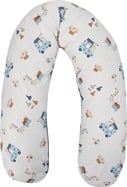 EKO Coussin d'allaitement Velvet Giraffe bleu 180 cm