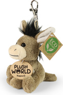 Portachiavi in peluche / ciondolo asino 9 cm ECO-FRIENDLY PLUSH WORLD