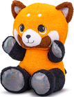 Panda rouge en peluche 16,5cm assise