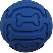 Lopta DF gumová,  vzor kosť  pískacia modrá 7,5cm