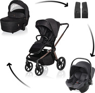 Kolica Move Cross 5X + autosjedalica Baby-Safe Core, Quartz Black