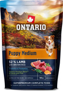 Vzorka Ontario Puppy Medium Lamb &amp; Brown Rice 0,1kg