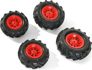 Rollytoys Nafukovacie pneumatiky na traktory Junior, Farmtrac - červené
