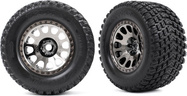 Traxxas koleso 4.3/5.7", disk XRT Race čierny chróm, pneu Gravix (pár)