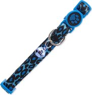 Obojok Active Cat nylon XS leopard modrý 1x19-31cm