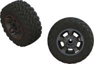 Arrma koleso s pneu dBoots Ragnarok Mt, čierny chróm (2)