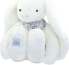 Doudou Plyšový králik XXL so šatkou biely 50 cm
