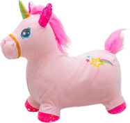 Plyšový skákací koník so zvukom Baby Mix Jednorožec