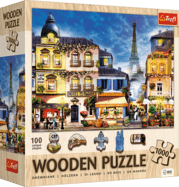 Trefl Drevené puzzle 1000 - Francúzska ulička