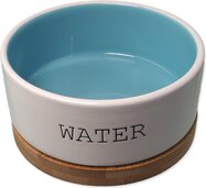 Miska Dog Fantasy keramická WATER biela/modrá s podtáckou 13x5,5cm, 400ml