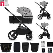 KINDERKRAFT Kočík kombinovaný Nea 2 2v1 Lunar Black Bizuu