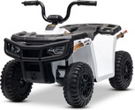 Licencált elektromos négykerekű Arctic Cat 12V hátsó meghajtással, fehér, LED lámpák, Lít