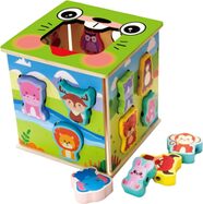 Puzzle din lemn cu animale 15x15x15 cm