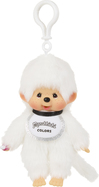 Monchhichi Mončiči colors ragazzo bianco con gancio di plastica 14cm