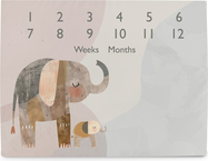Ceba Podložka míľniková na fotenie (92x72) Basic Elephant Family