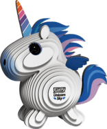 EUGY Unicorno Celeste 3D puzzle di cartone