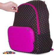 PIXIE CREW rucsac de timp liber negru cu puncte fucsia