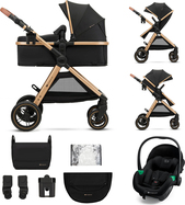 KINDERKRAFT Kočík kombinovaný 3v1 Esme Pro Pure Black