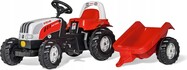 Rollytoys Šliapací traktor Rolly Kid Steyer s vlečkou-červený
