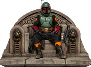 Iron Studios Star Wars: A Mandalorian - Boba Fett a trónon szobor Delux Art Scale 1/10