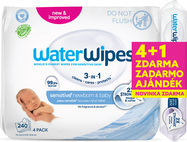 4x WATERWIPES Șervețele umede 60 buc (240 buc) + Șervețele Soothing clean 60 buc GRATUIT