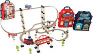 Treno con binari 120 pezzi a batteria in valigia 22x27x15cm