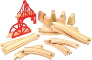 Bigjigs Rail Drevené koľaje set most 18 dielov