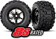 Traxxas kolo 4.3/5.7", disk čierny chróm, pneu Sledgehammer (pár)