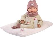 Llorens 84488 NEW BORN - muñeca bebé realista con sonidos y cuerpo de tela suave