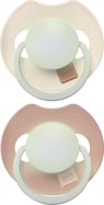 LOVI Cumlík svietiaci silikónový dynamický Prime 18m+ 2ks Ivory/Blush