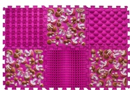 Ortek Masážna ortopedická podložka Puzzle "Mix" 6 prvkov Ružová huba