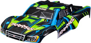 Traxxas karoséria Slash 4X4 zeleno-modrá (bezsponková)
