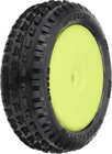 Pro-Line kolo 1:18, pneu Wedge Carpet predné, disk H8 žltý (2) (Losi Mini-B)