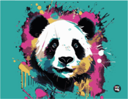 Obrus do výtvarnej výchovy 65x50cm Panda