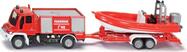 SIKU Blister - Unimog Feuerwehrauto mit Boot